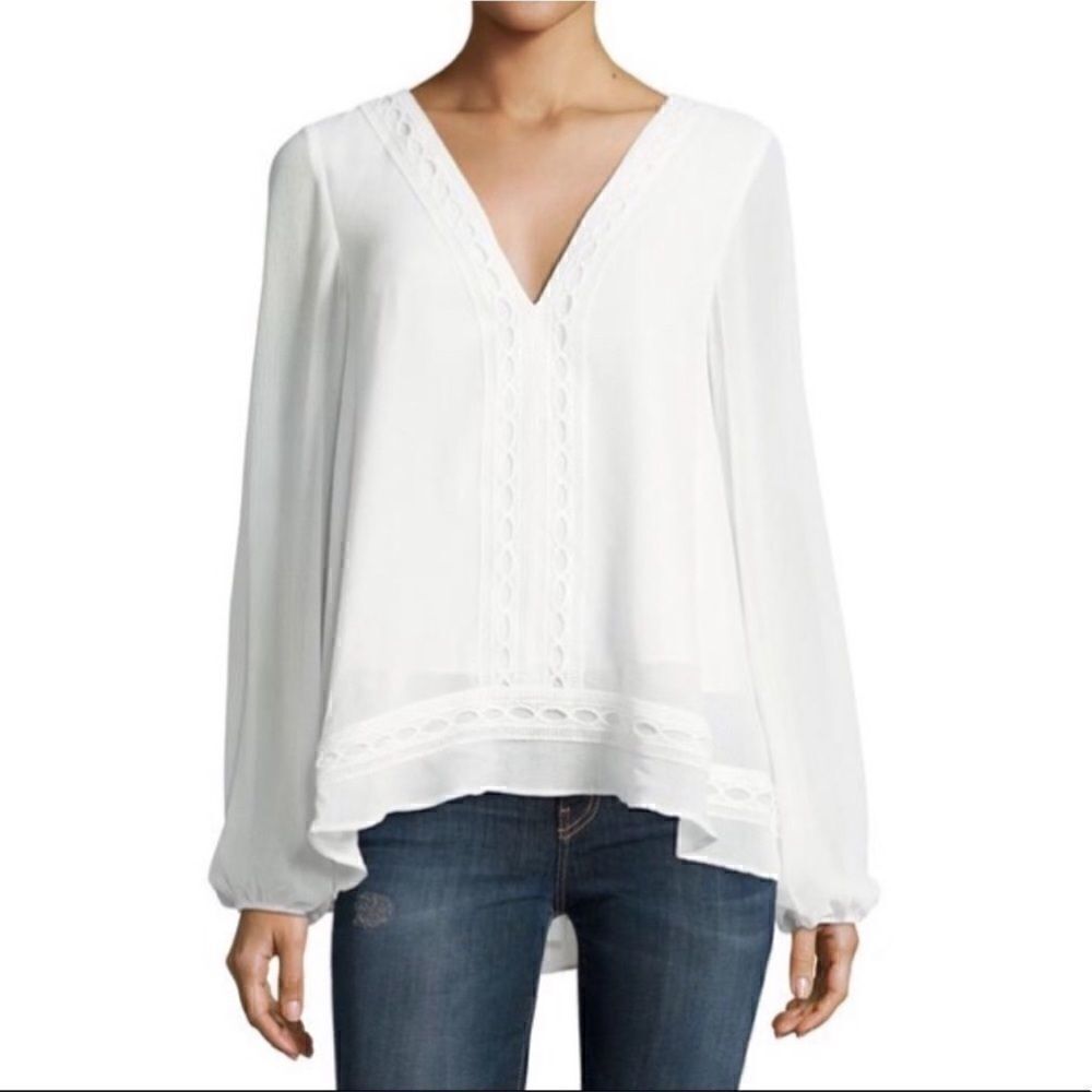 FINDERS Lace Details Long Sleeves Top.Size XS